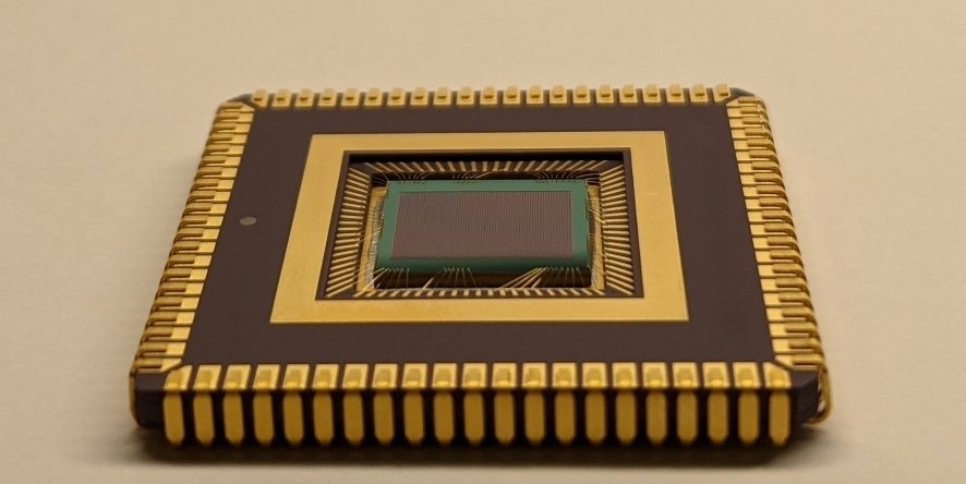 CSPAD Bild Sensor des Fraunhofer IMS. CSPAD image sensor by Fraunhofer IMS.